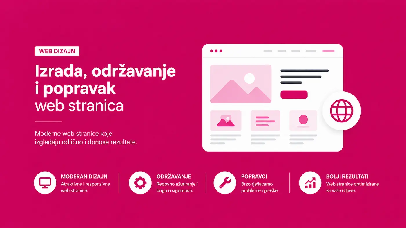 Web dizajn – izrada, održavanje i popravak web stranica