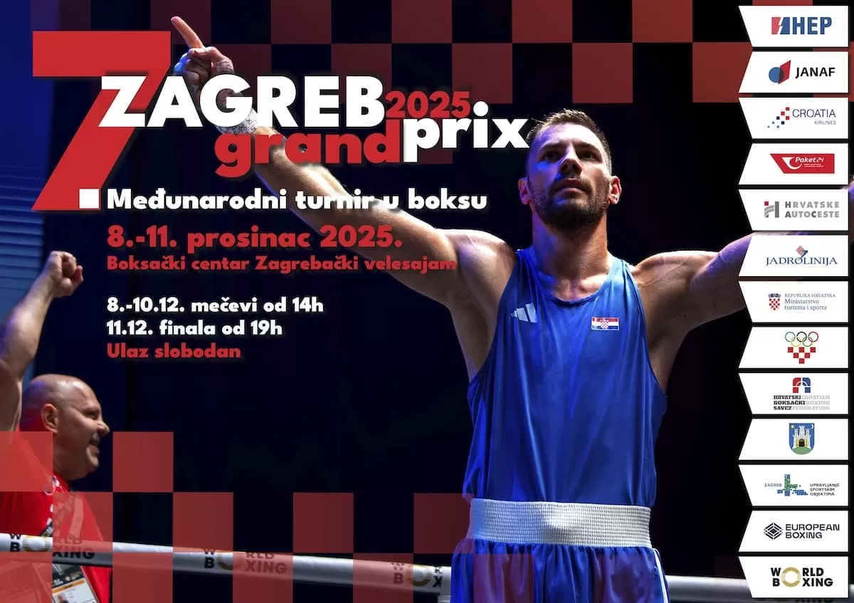 Plakat "Zagreb Grand Prix 2025" – međunarodni turnir u boksu, Hrvatski boksački savez
